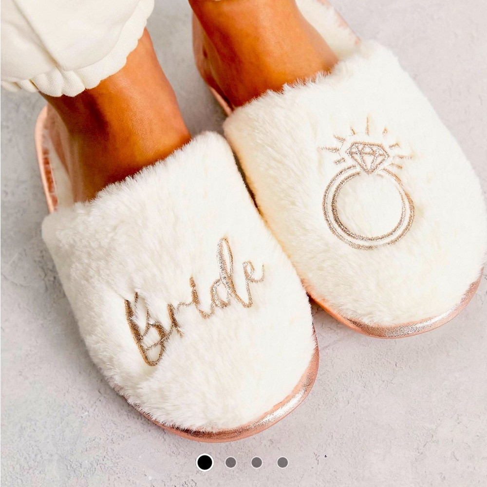 New Never Worn…Truffle Collection Bridal Slippers…Sz L (9-10)